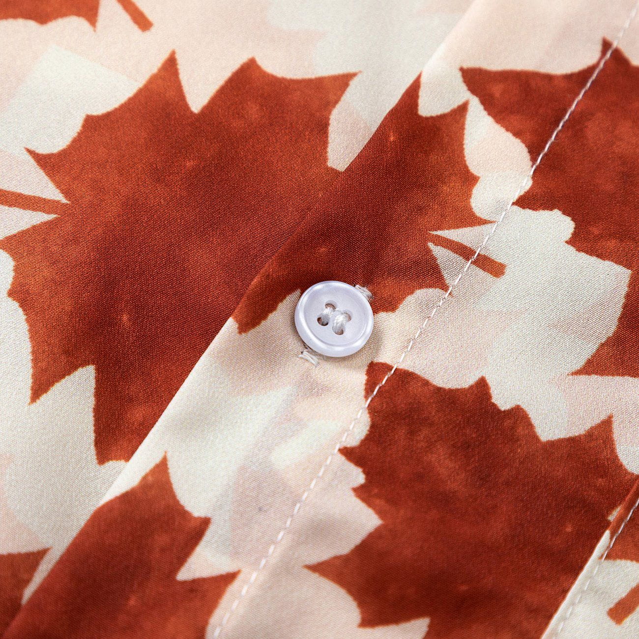 Full Maple Leaf Print Short Sleeve Shirt