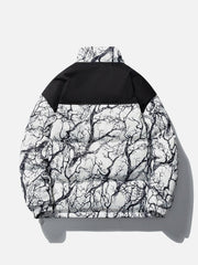 Full Print Branch Winter Coat