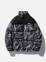 Full Print Branch Winter Coat