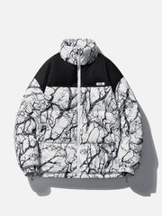 Full Print Branch Winter Coat