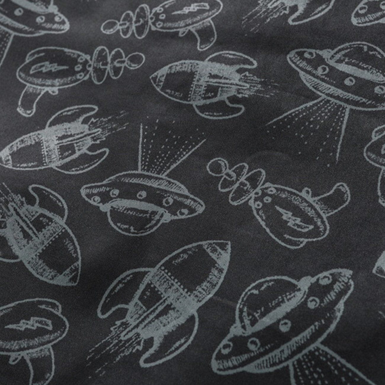 Full UFO Print Double-sided Winter Coat