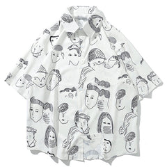 Fun Portrait Full Print Short Sleeve Shirt