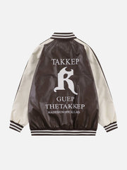 Gothic Letter PU Jacket