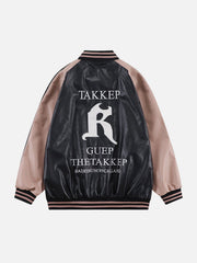 Gothic Letter PU Jacket