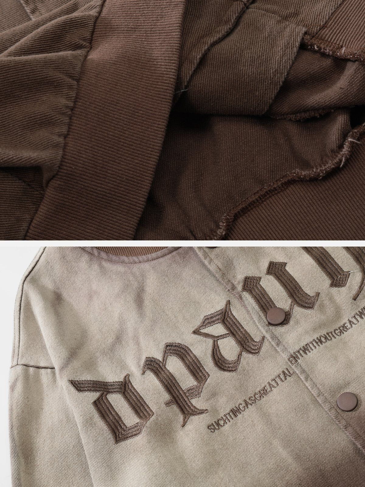 Veste brodée à contraste dégradé 