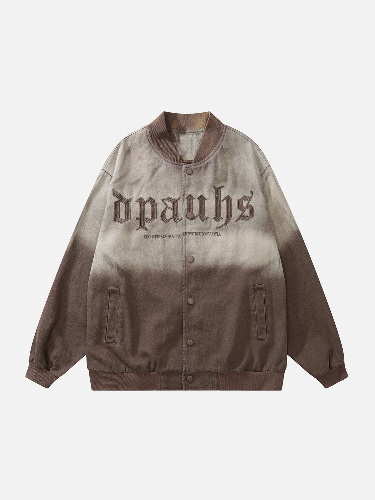 Veste brodée à contraste dégradé 