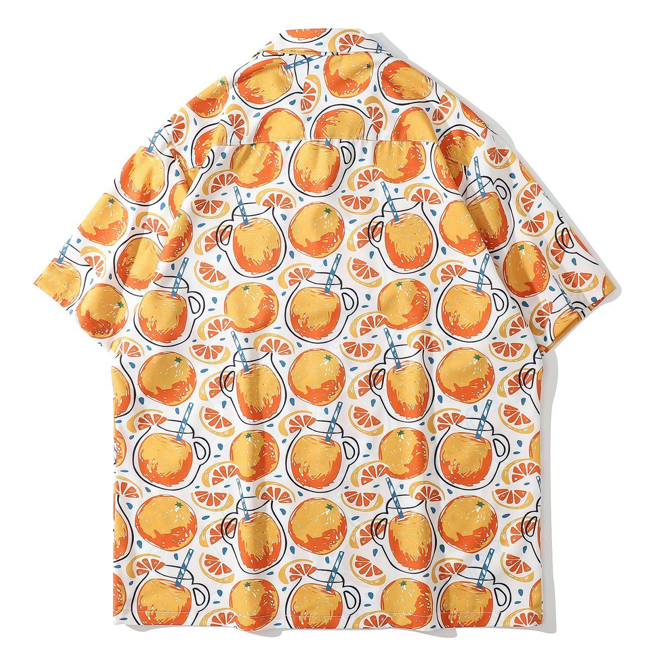 Grapefruit Print Short-sleeved Shirt