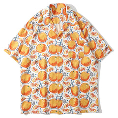 Grapefruit Print Short-sleeved Shirt