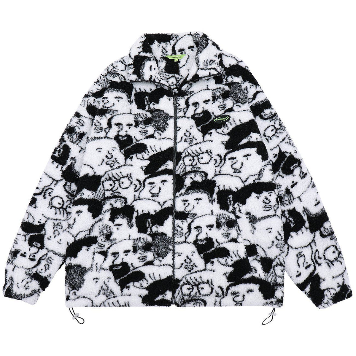 Head Full of Prints Sherpa Winter Coat