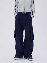 Hem Pleats Cargo Pants