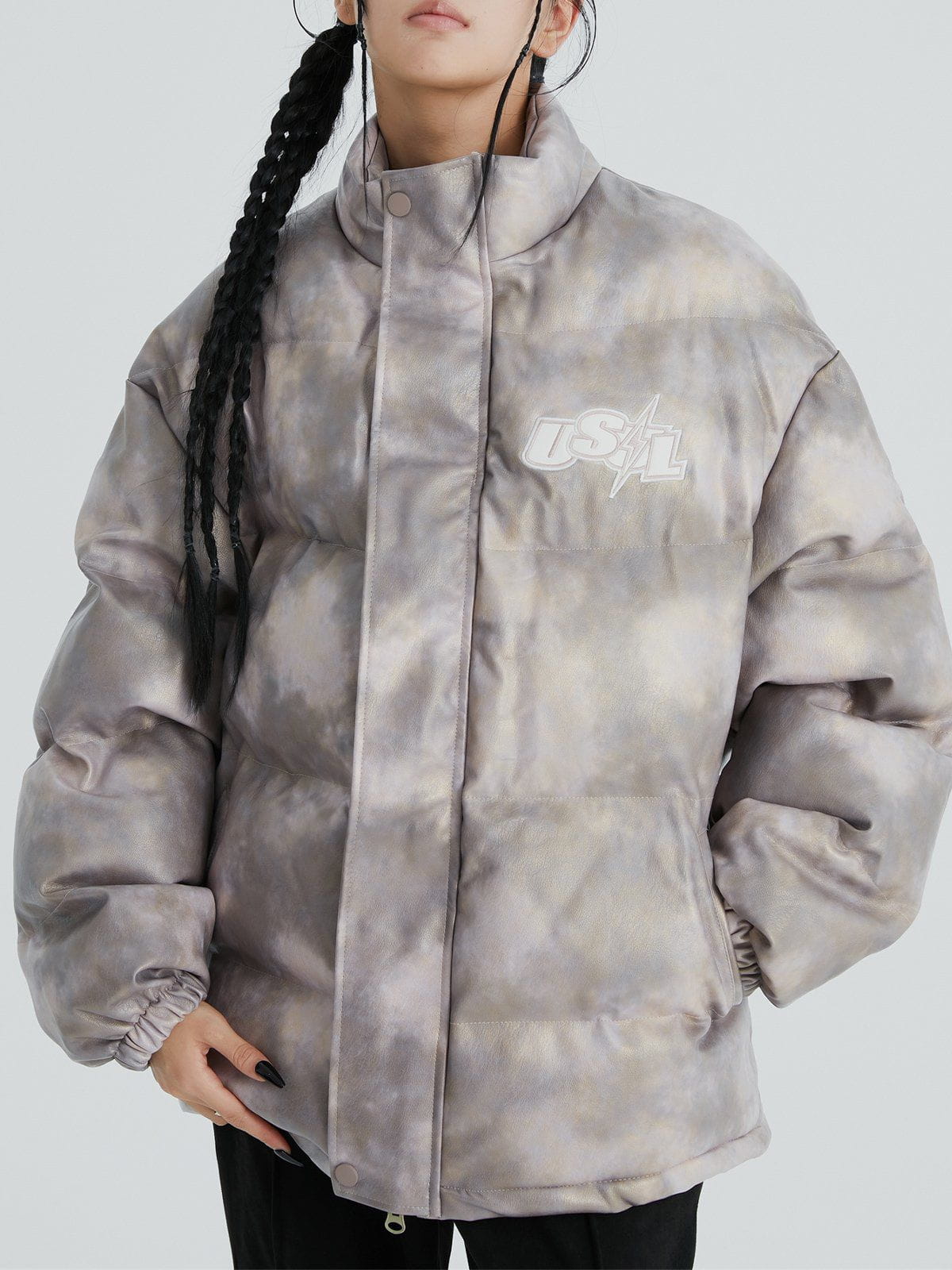 Inkjet Distressed Winter Coat