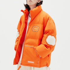 Irregular Cloud Embroidery Winter Coat