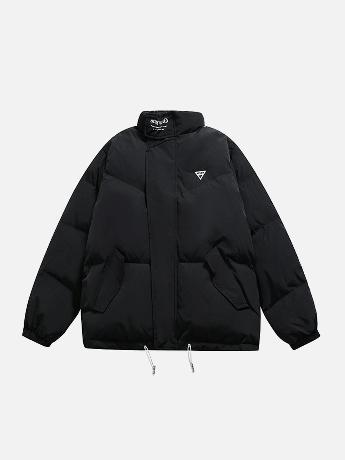 Labeled Solid Color Winter Coat