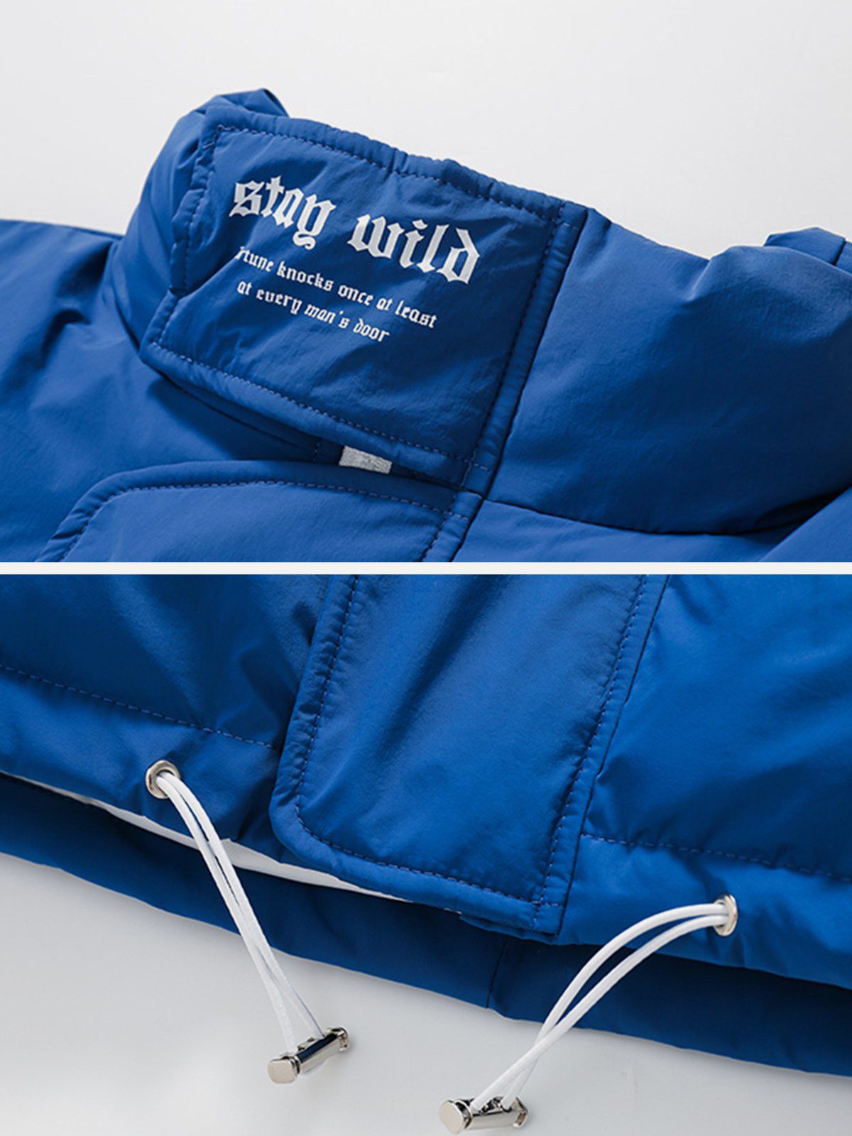 Labeled Solid Color Winter Coat