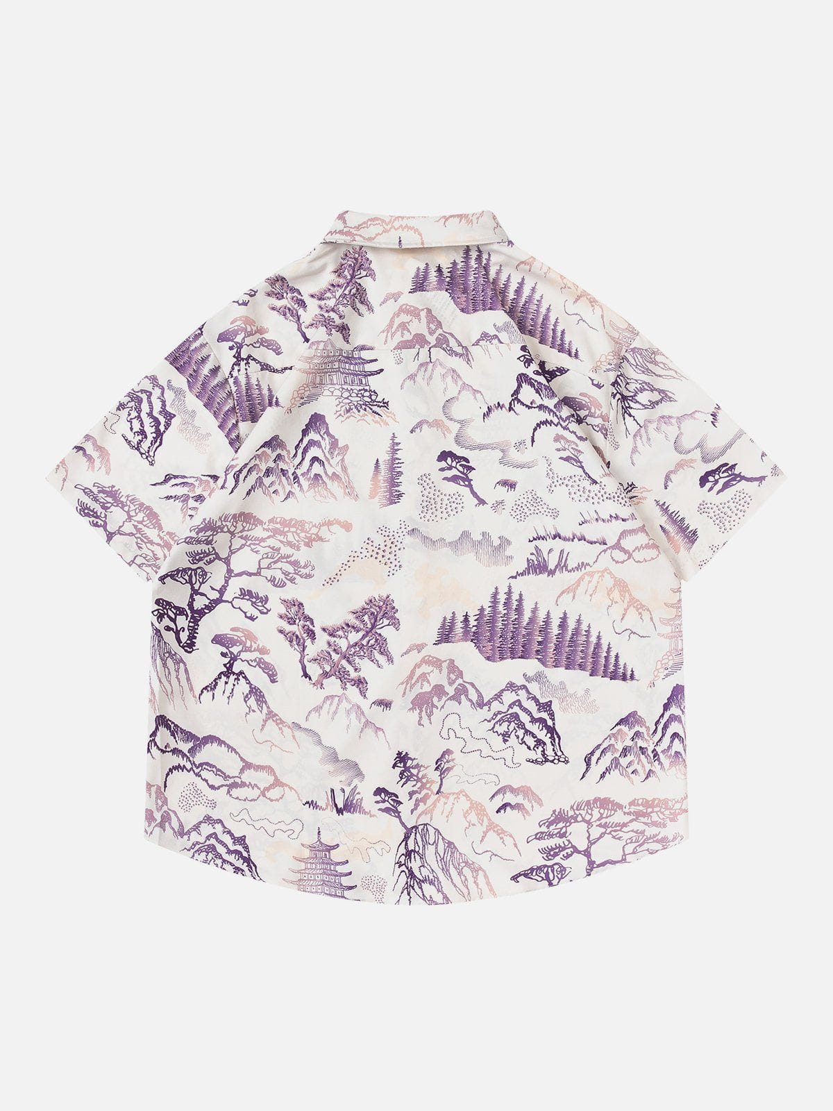 Landscape Chinese Painting Short Sleeve Shirt