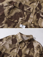 Large Pocket Camo Short Sleeve Shirt