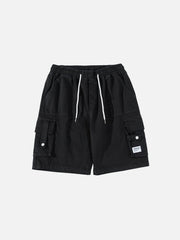 Large Pocket Patchwork Shorts