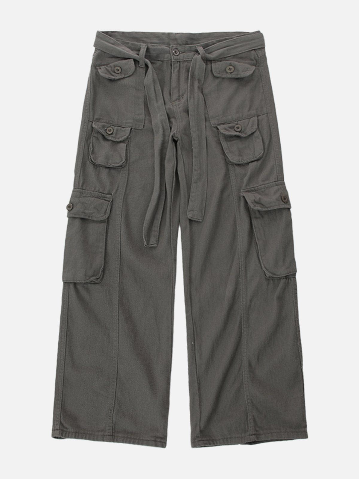 Large Pocket Webbing Cargo Pants