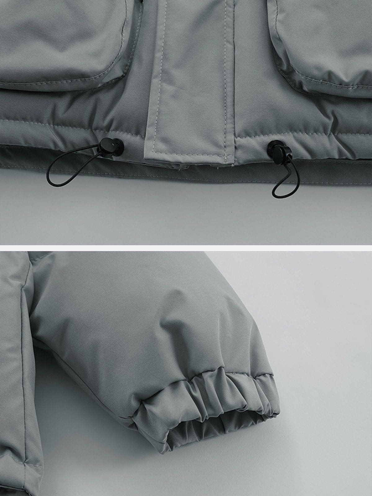 Large Pockets Functional Tooling Winter Coat