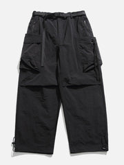 Large Pockets Pleated Cargo Pants