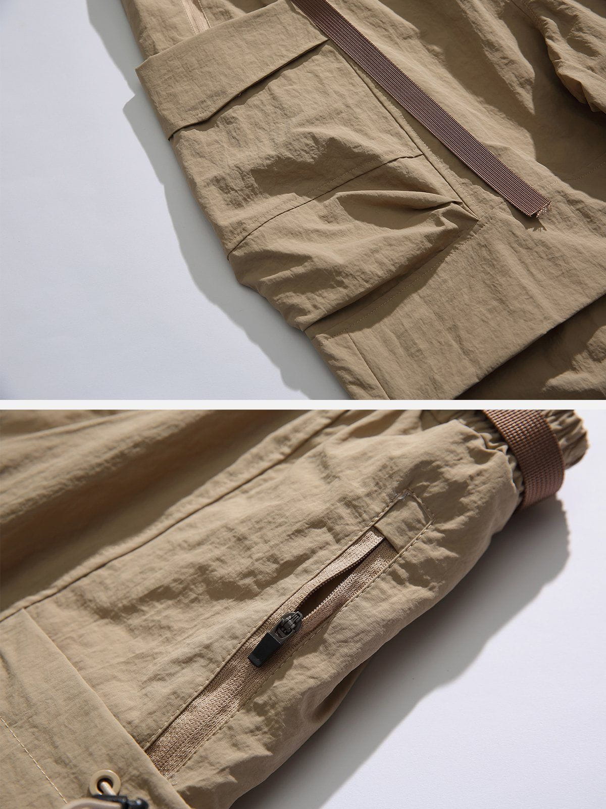 Large Pockets Pleated Cargo Pants