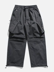 Large Pockets Pleats Design Cargo Pants