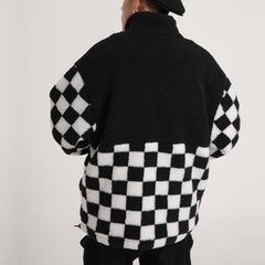 Lattice Patchwork Winter Coat