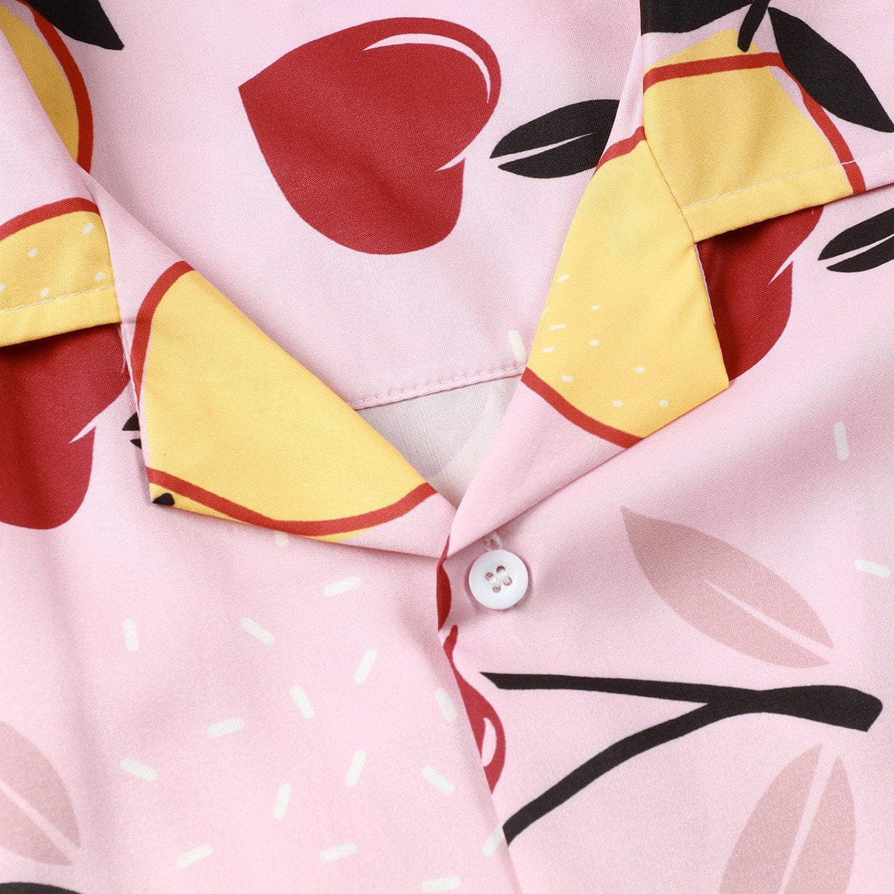 Lemon and Cherry Graphic Short Sleeve Shirt