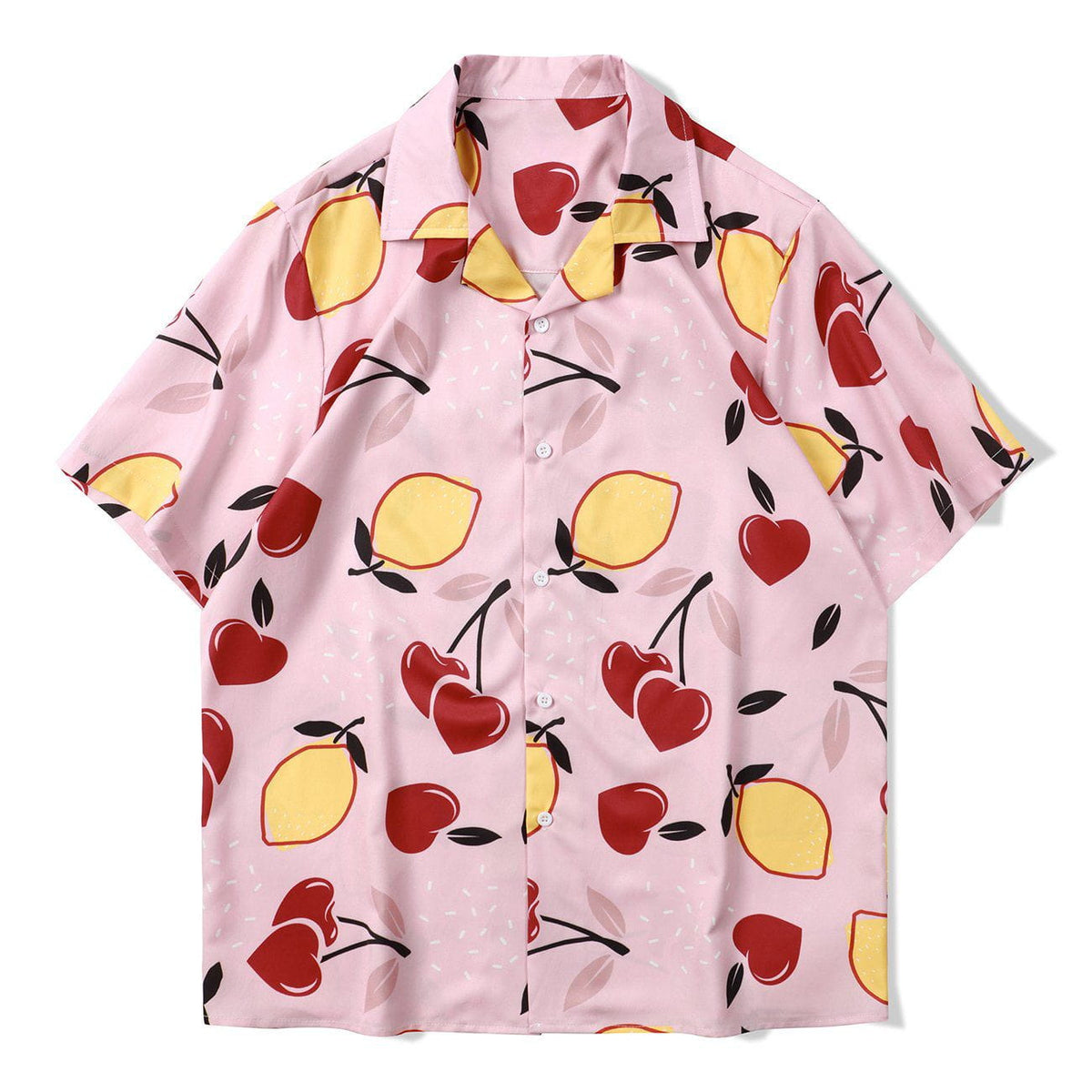 Lemon and Cherry Graphic Short Sleeve Shirt