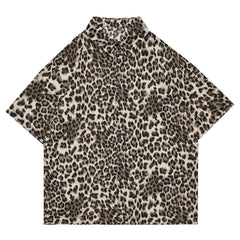 Leopard Print Short Sleeve Shirt