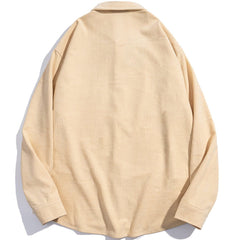 Leopard Tie Letter Label Long-sleeved Shirt