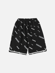 Letter All-over Print Shorts