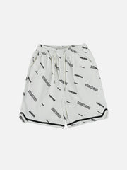 Letter All-over Print Shorts