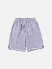 Letter All-over Print Shorts