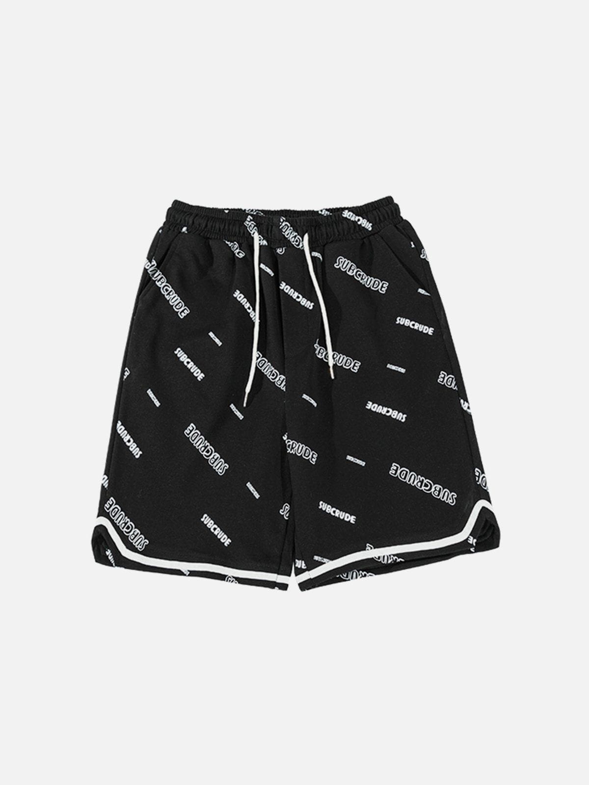 Letter All-over Print Shorts