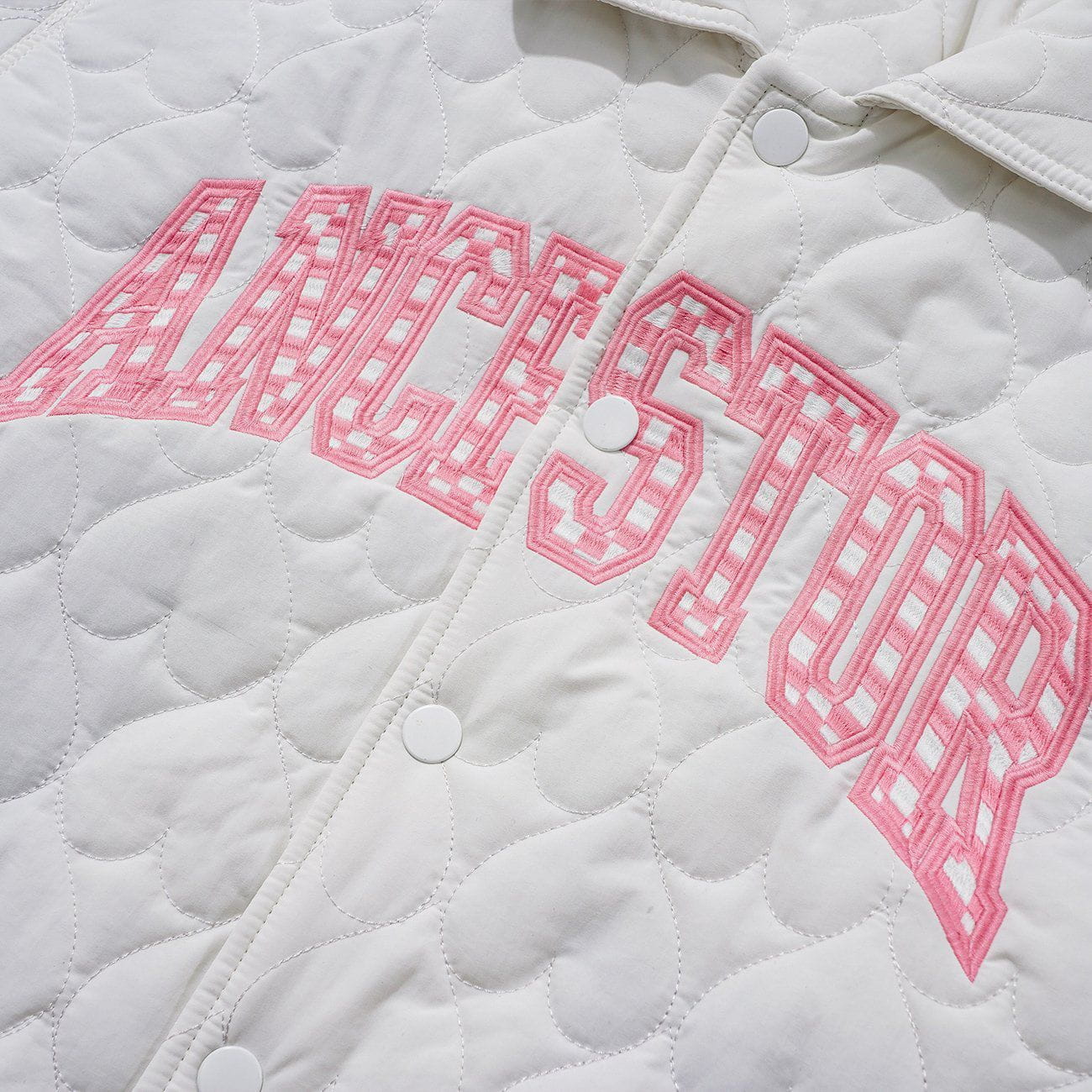 Letter Embroidery Embossing Winter Coat