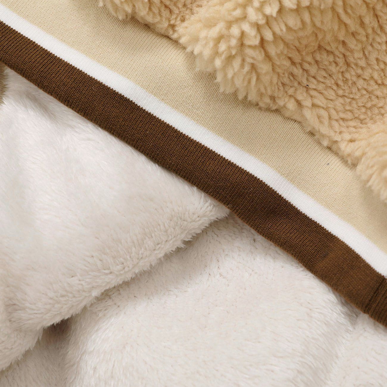 Letter Print V-neck Suede Winter Coat