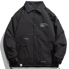 Letter Print Winter Coat