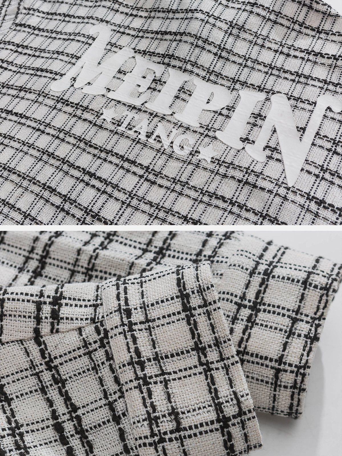 Letter Printing Reticulation Long Sleeve Shirts