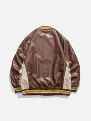 Letter Racing PU Jacket