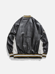 Letter Racing PU Jacket