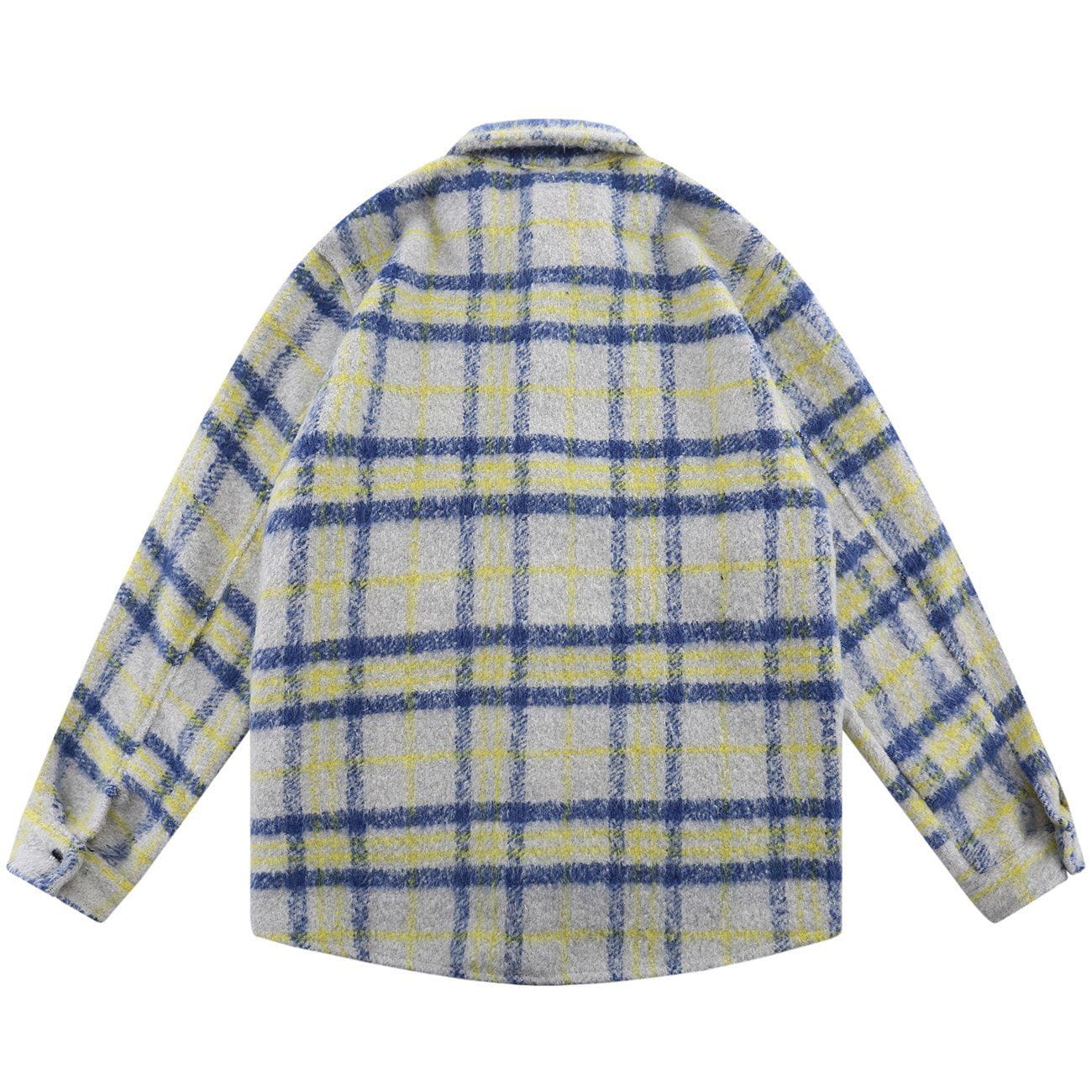Letter Towel Embroidery Lattice Long-sleeved Shirt