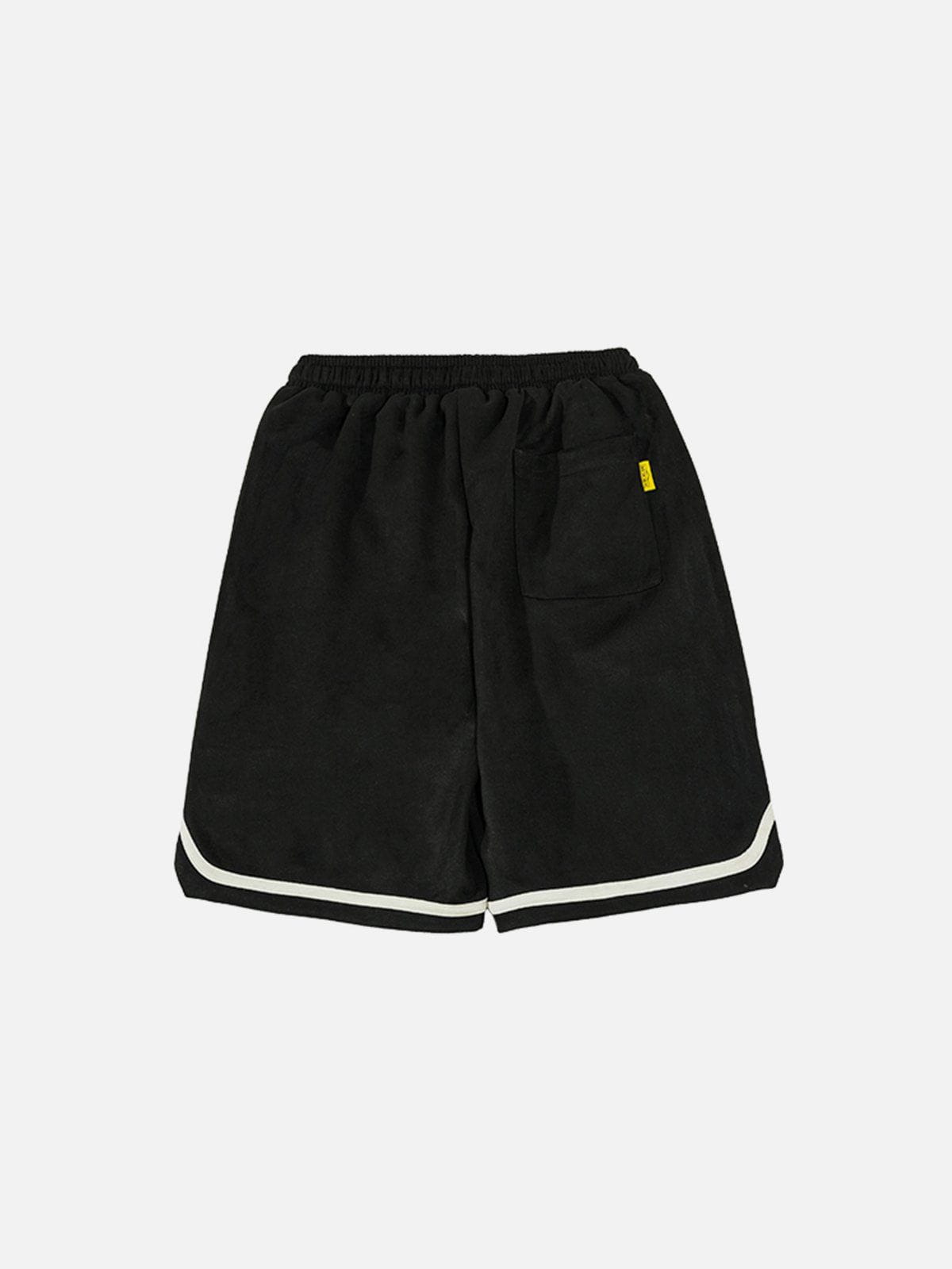 Shorts mit Buchstaben-Patchwork