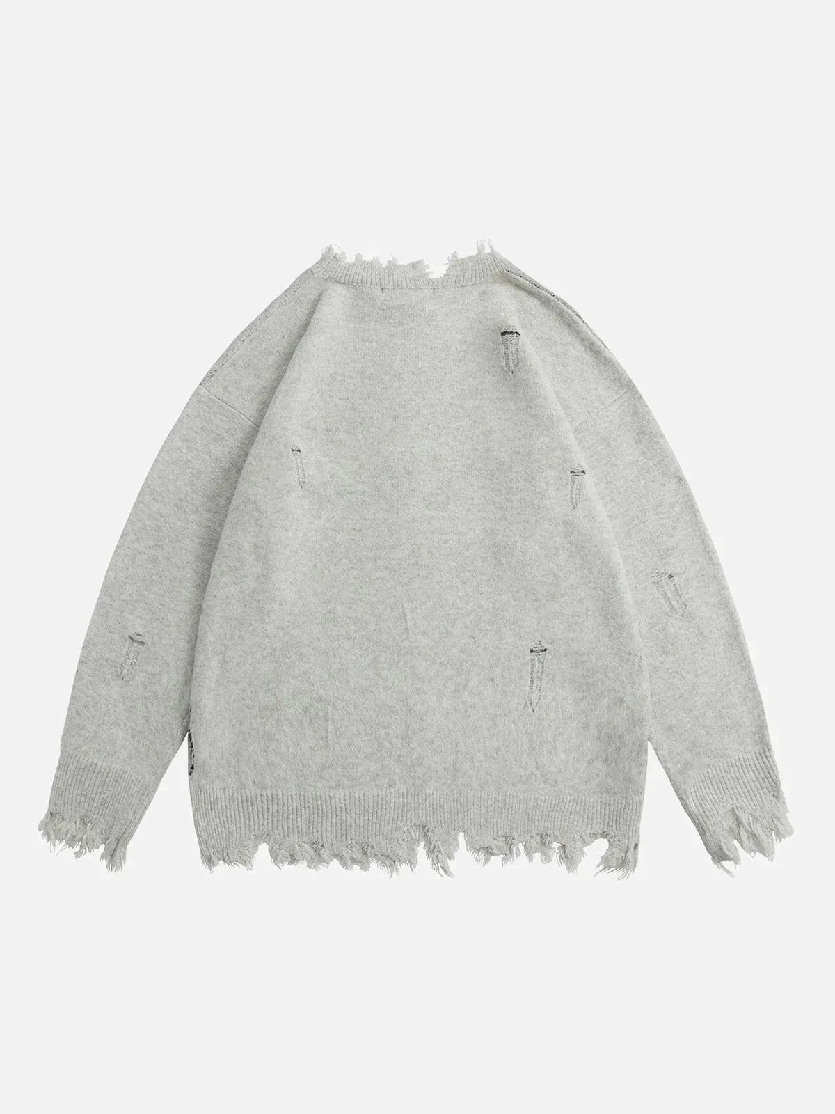 Letters Ripped Hole Sweater