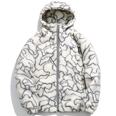 Line Sherpa Hooded Winter Coat