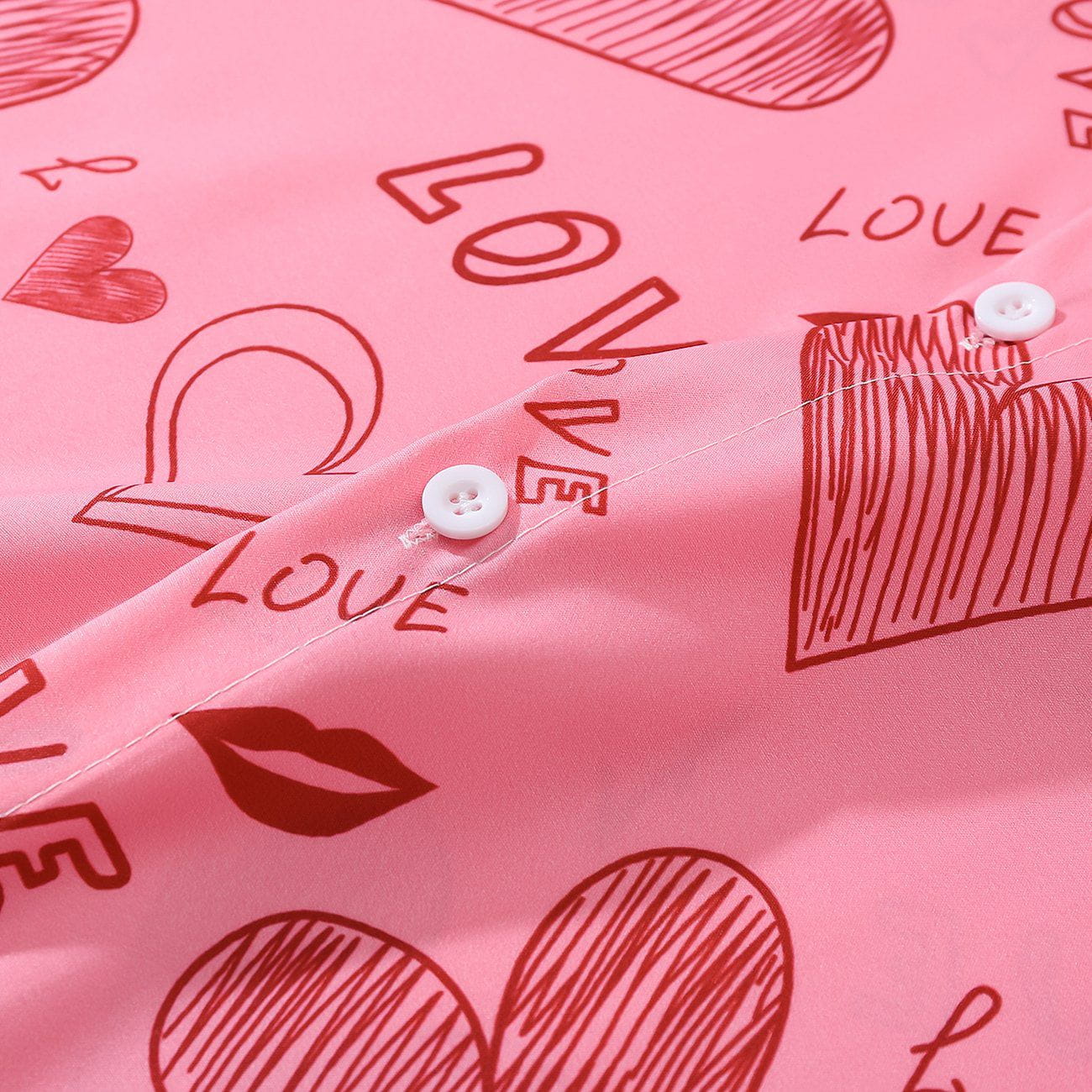 Love Red Lips Short Sleeve Shirt