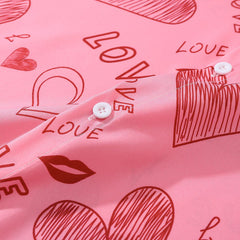 Love Red Lips Short Sleeve Shirt