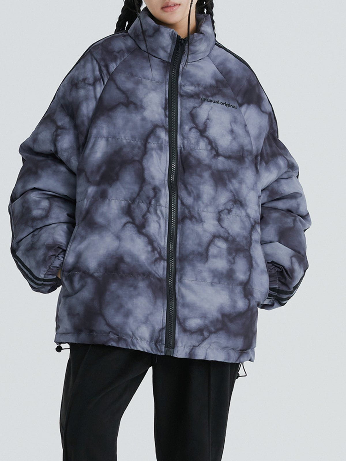 Marbled Smudge Gradient Winter Coat