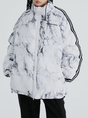 Marbled Smudge Gradient Winter Coat