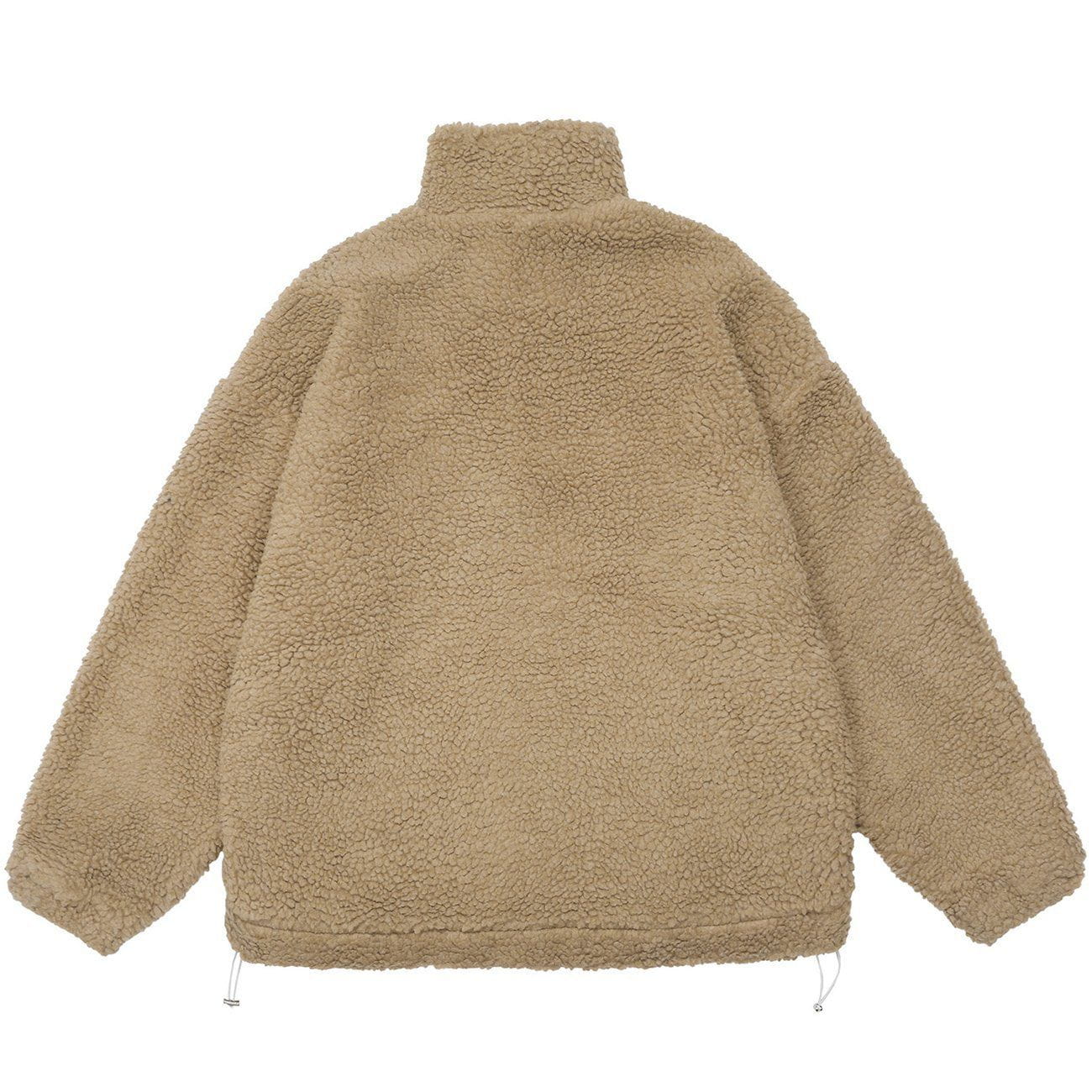 Monogram Embroidery Sherpa Winter Coat